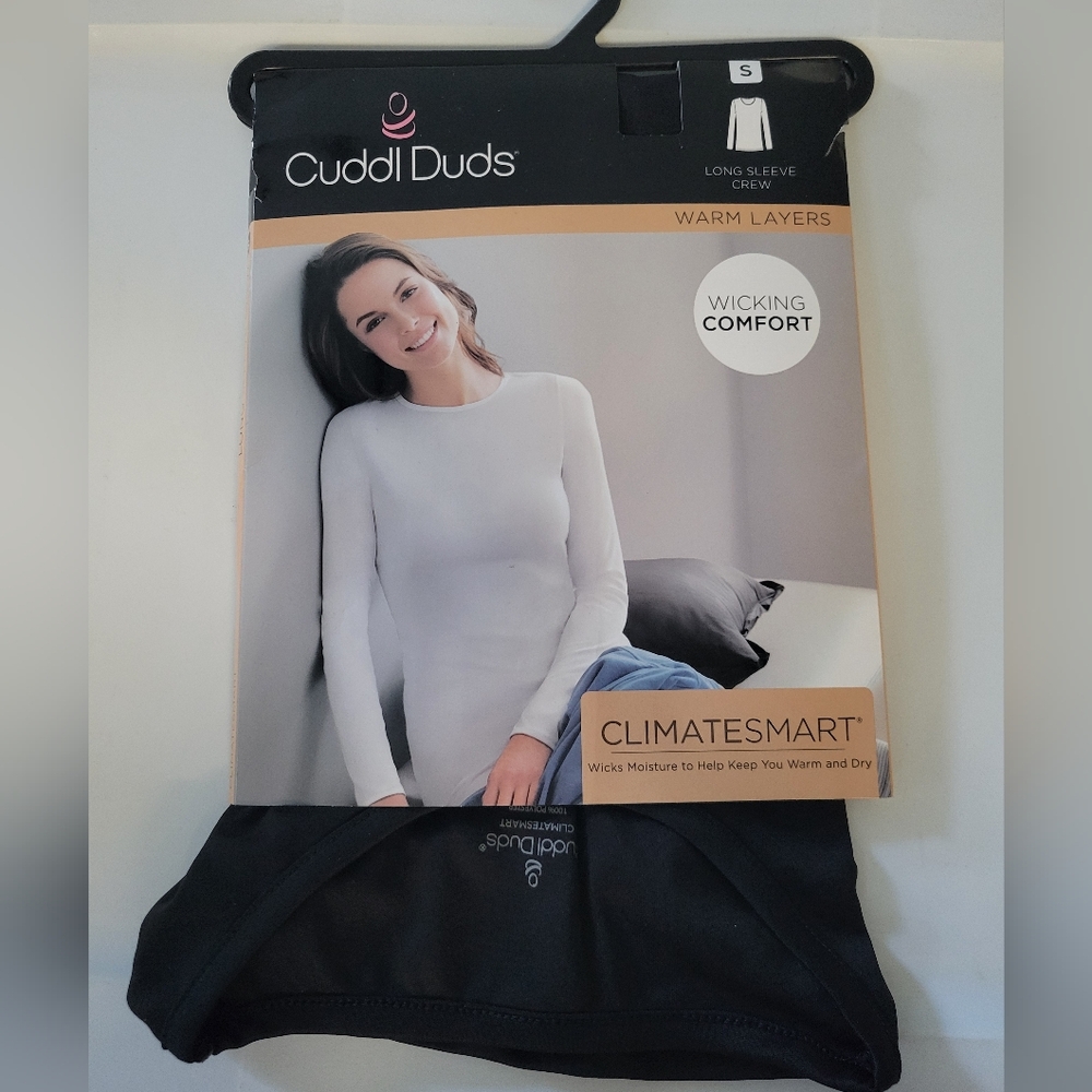 Cuddl Duds Climatesmart Black Layering Top